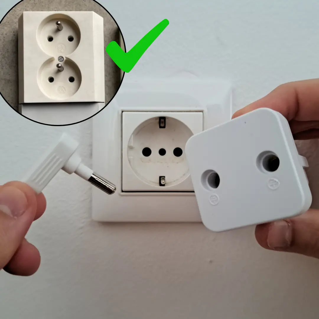 Passo 2 - adattatore nella presa